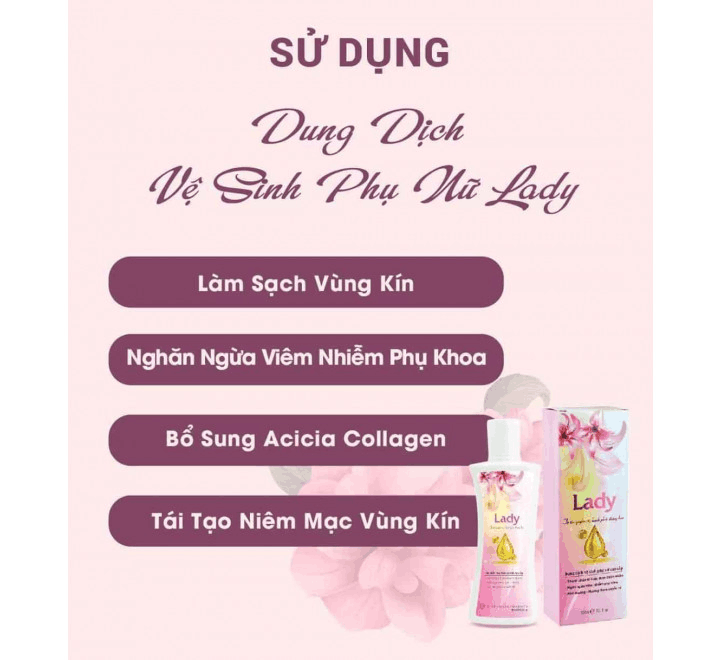 Dung dịch vệ sinh phụ nữ cao cấp Lady công ty Hồng Tâm chính hãng Dung dịch vệ sinh phụ nữ cao cấp Lady công ty Hồng Tâm chính hãng