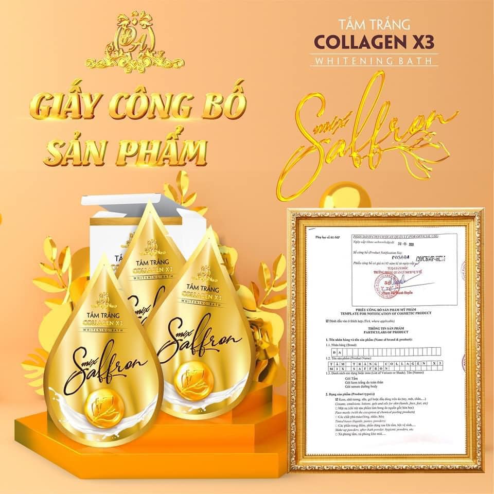 Tắm trắng Saffron nhà Collagen X3 siêu độc quyền Tắm trắng Saffron nhà Collagen X3 siêu độc quyền