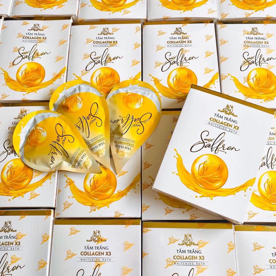 Tắm trắng Saffron Collagen X3 Luxury - chỉ 10 - 15 phút ủ da trắng hồng tự nhiên Tắm trắng Saffron Collagen X3 Luxury - chỉ 10 - 15 phút ủ da trắng hồng tự nhiên