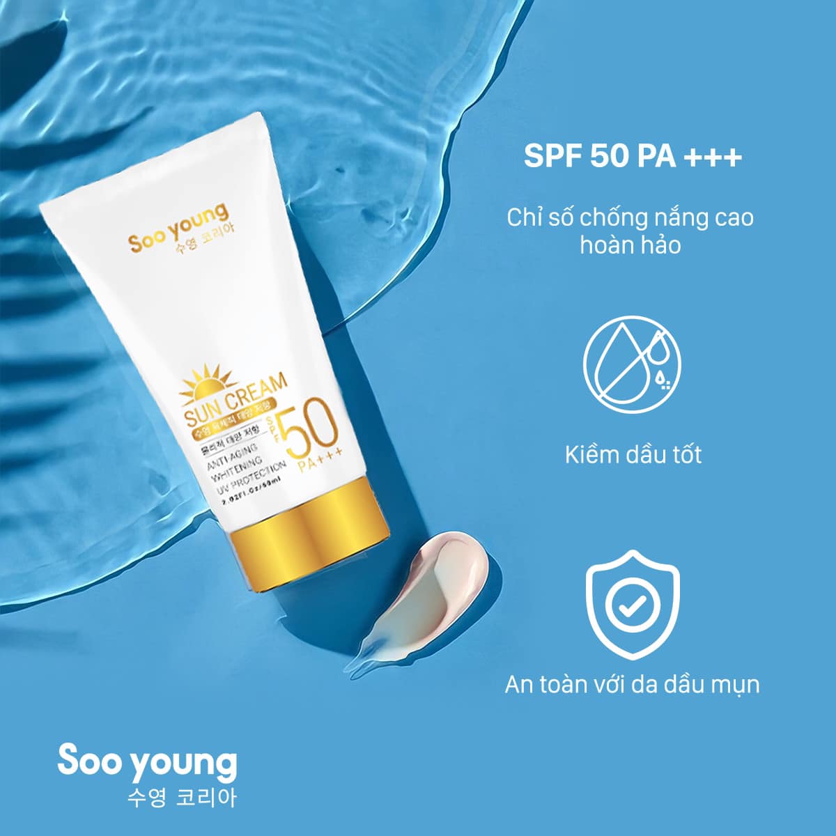 Kháng nắng vật lý Soo Young - “siêu phẩm" cho những làn da dầu mụn Kháng nắng vật lý Soo Young - “siêu phẩm" cho những làn da dầu mụn