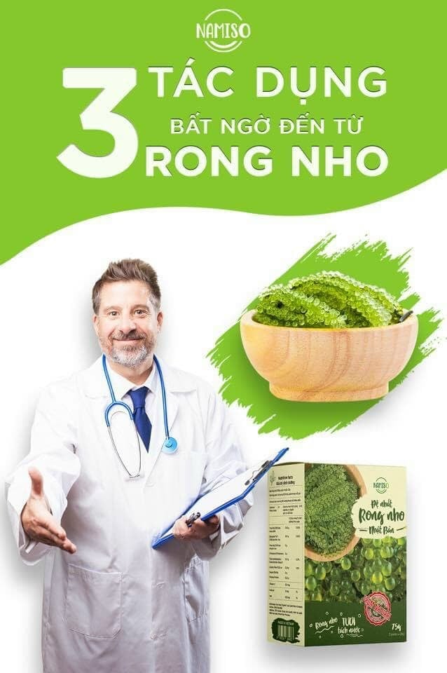 3 tác dụng bất bờ đến từ món quà Rong nho Namiso tặng gia đình