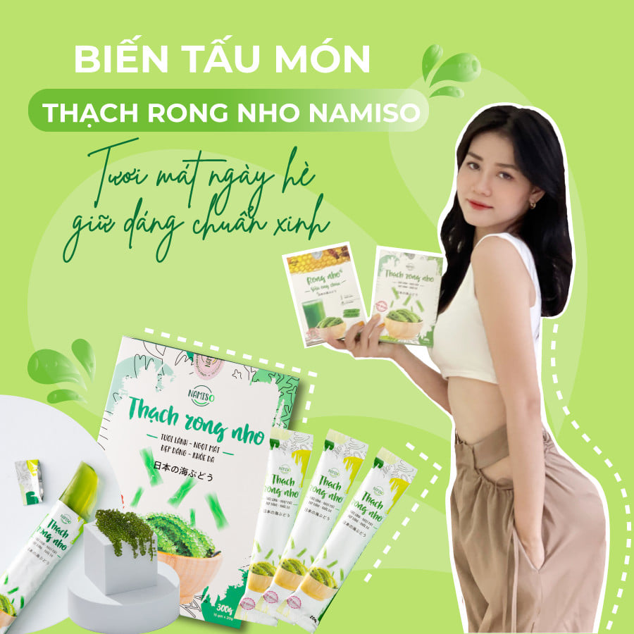 Thạch rong nho Namiso - TƯƠI MÁT NGÀY HÈ - GIỮ DÁNG CHUẨN XINH