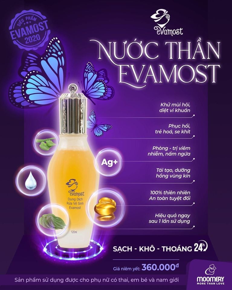 Dung Dịch Vệ Sinh Phụ Nữ Evamost 120ml chính hãng Dung Dịch Vệ Sinh Phụ Nữ Evamost 120ml chính hãng