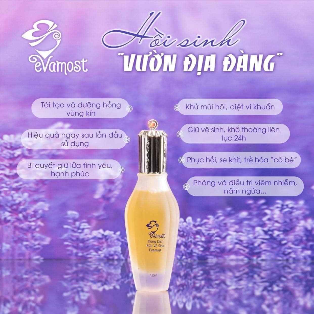 Dung Dịch Vệ Sinh Phụ Nữ Evamost 120ml chính hãng Dung Dịch Vệ Sinh Phụ Nữ Evamost 120ml chính hãng