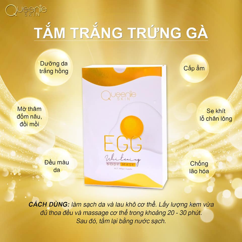 Tắm trắng trứng gà Queenie Skin chính hãng Tắm trắng trứng gà Queenie Skin chính hãng