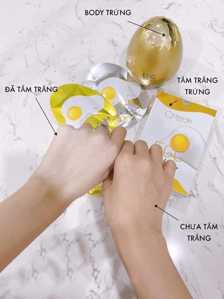 Combo Body trứng vàng kết hợp tắm trắng trứng vàng Queenie Skin Combo Body trứng vàng kết hợp tắm trắng trứng vàng Queenie Skin