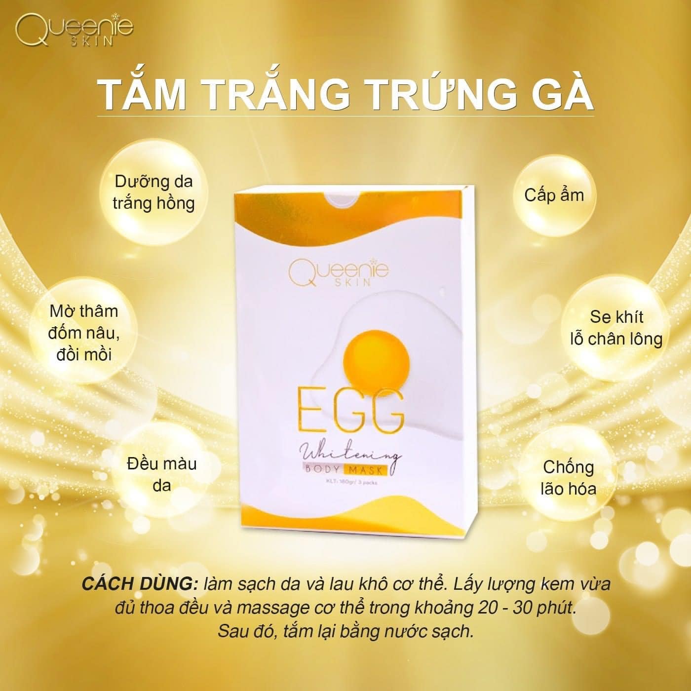 Bạn đang tìm tắm trắng nhanh, an toàn, tiết kiệm? Thử ngay TẮM TRẮNG TRỨNG GÀ QUEENIE SKIN Bạn đang tìm tắm trắng nhanh, an toàn, tiết kiệm? Thử ngay TẮM TRẮNG TRỨNG GÀ QUEENIE SKIN