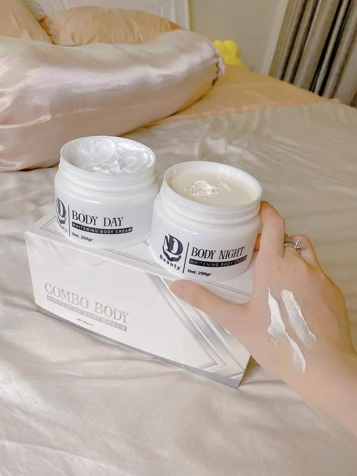 Combo 2 hủ kem body trắng da ngày đêm MD Beauty chính hãng Combo 2 hủ kem body trắng da ngày đêm MD Beauty chính hãng