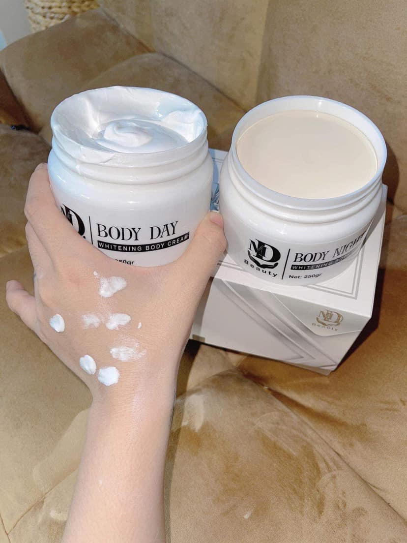 Combo 2 hủ kem body trắng da ngày đêm MD Beauty chính hãng Combo 2 hủ kem body trắng da ngày đêm MD Beauty chính hãng