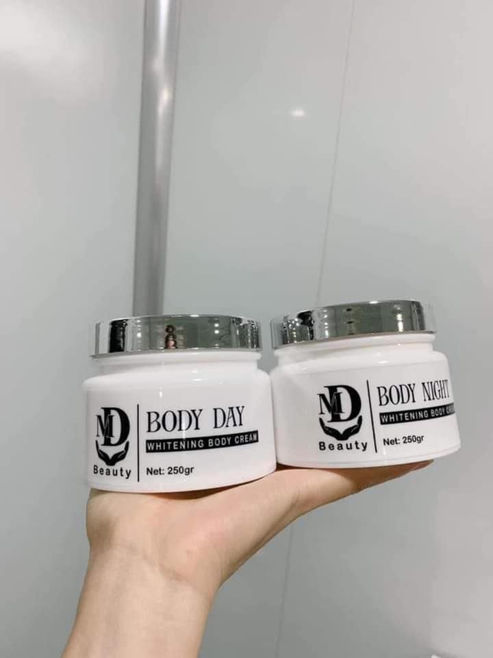 Combo 2 hủ kem body trắng da ngày đêm MD Beauty chính hãng Combo 2 hủ kem body trắng da ngày đêm MD Beauty chính hãng