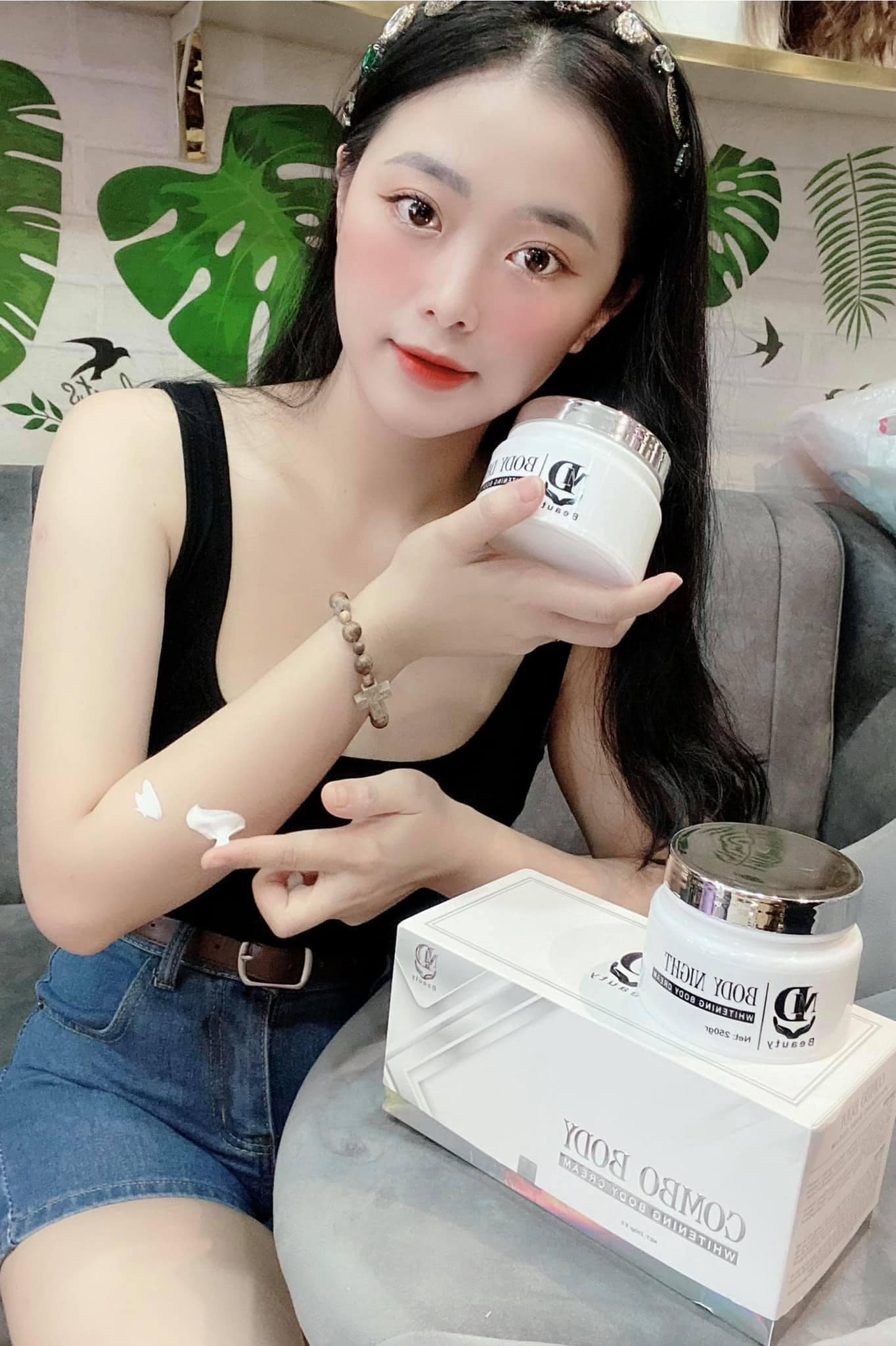 Combo 2 hủ kem body trắng da ngày đêm MD Beauty chính hãng Combo 2 hủ kem body trắng da ngày đêm MD Beauty chính hãng