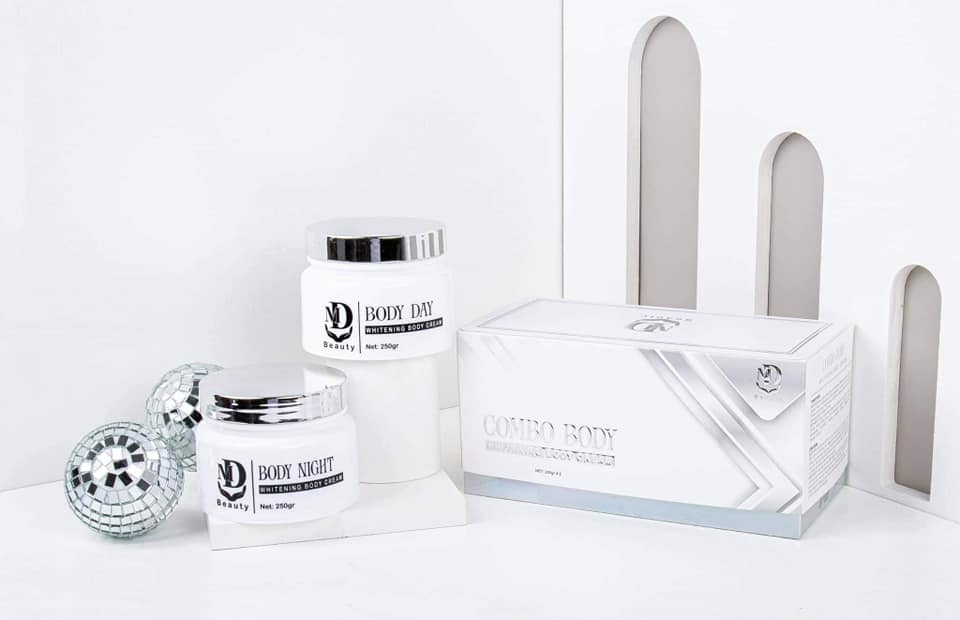 Combo 2 hủ kem body trắng da ngày đêm MD Beauty chính hãng Combo 2 hủ kem body trắng da ngày đêm MD Beauty chính hãng