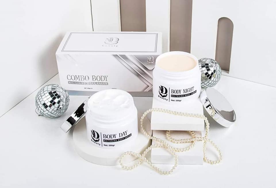 Combo 2 hủ kem body trắng da ngày đêm MD Beauty chính hãng Combo 2 hủ kem body trắng da ngày đêm MD Beauty chính hãng