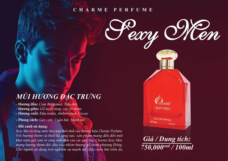 Nước hoa Nam Charme Sexy Men 100ml chính hãng Nước hoa Nam Charme Sexy Men 100ml chính hãng
