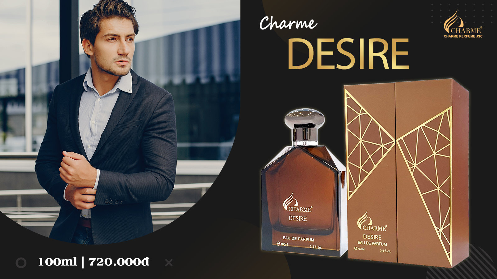 Nước hoa nam Charme Desire 100ml chính hãng Nước hoa nam Charme Desire 100ml chính hãng