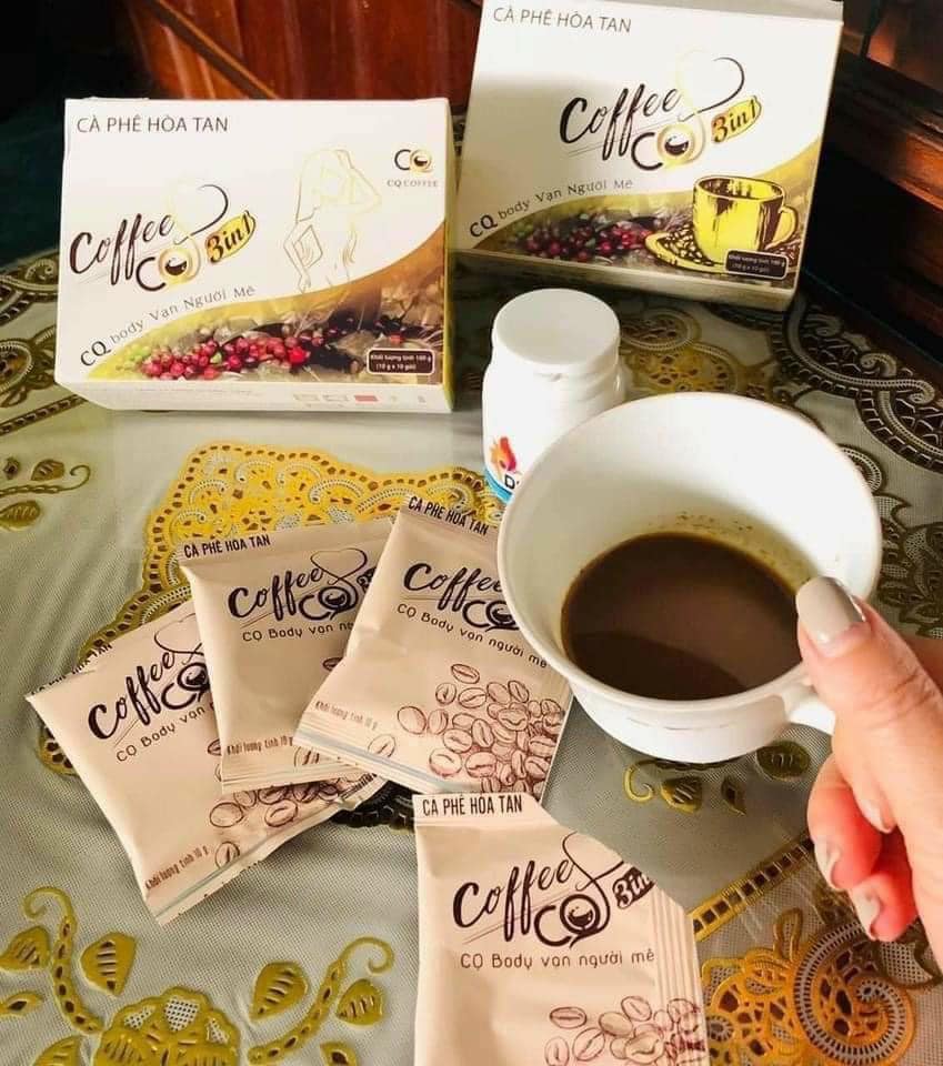 Cafe hòa tan hỗ trợ giảm cân CQ 3in1 công ty Chanel Châu chính hãng Cafe hòa tan hỗ trợ giảm cân CQ 3in1 công ty Chanel Châu chính hãng