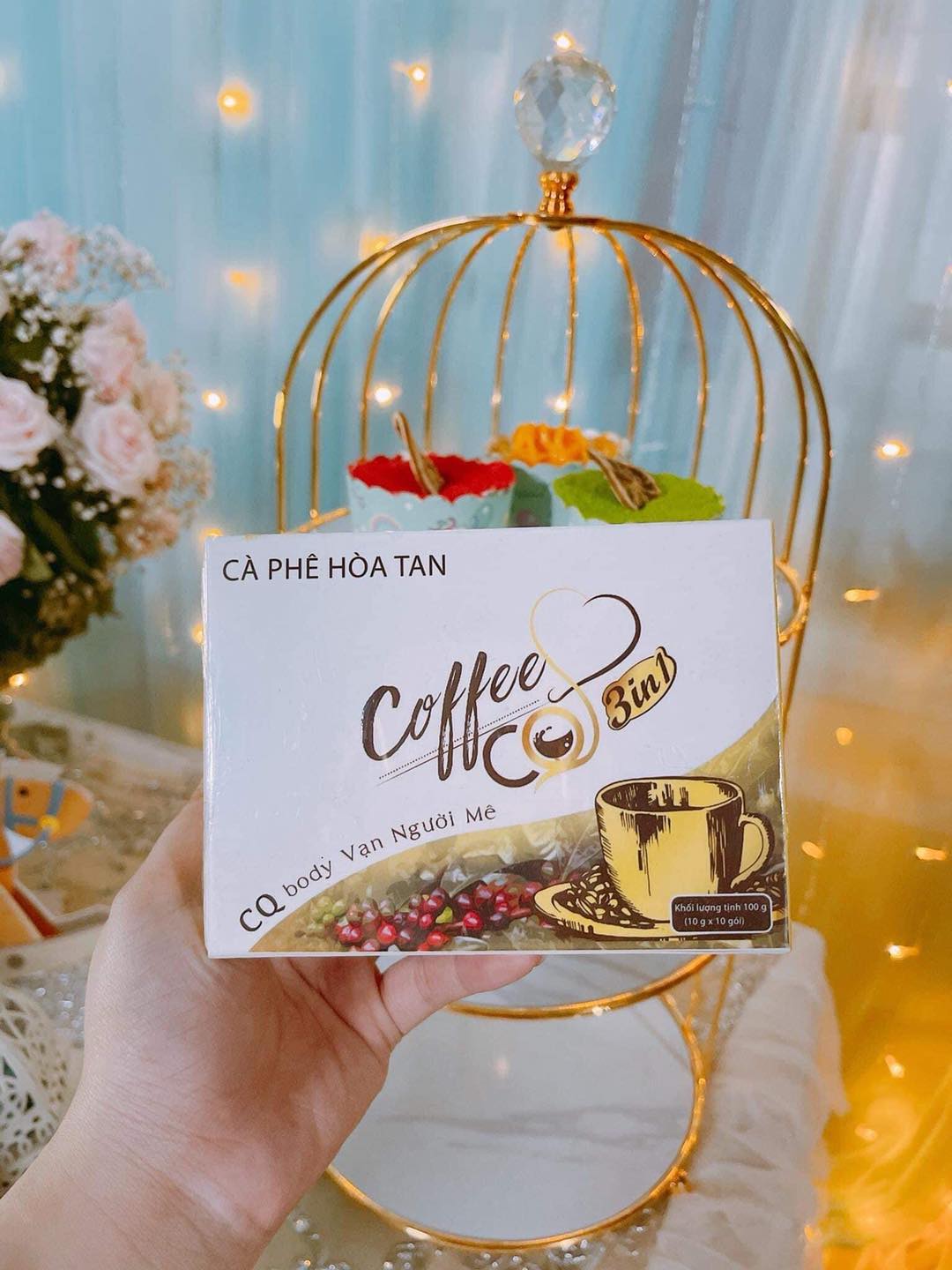 Cafe hòa tan hỗ trợ giảm cân CQ 3in1 công ty Chanel Châu chính hãng Cafe hòa tan hỗ trợ giảm cân CQ 3in1 công ty Chanel Châu chính hãng