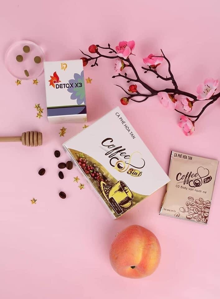 Combo hỗ trợ giảm cân Cafe CQ 3in1 kết hợp Detox X3 chính hãng Combo hỗ trợ giảm cân Cafe CQ 3in1 kết hợp Detox X3 chính hãng