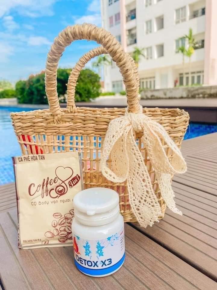 Combo hỗ trợ giảm cân Cafe CQ 3in1 kết hợp Detox X3 chính hãng Combo hỗ trợ giảm cân Cafe CQ 3in1 kết hợp Detox X3 chính hãng