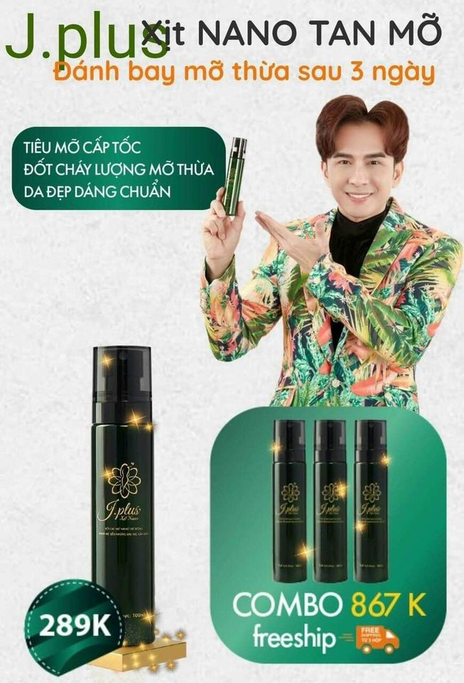 Xịt Nano tan mỡ JPlus hiệu quả nhanh chóng với những thành phần hoàn toàn từ thiên nhiên Xịt Nano tan mỡ JPlus hiệu quả nhanh chóng với những thành phần hoàn toàn từ thiên nhiên