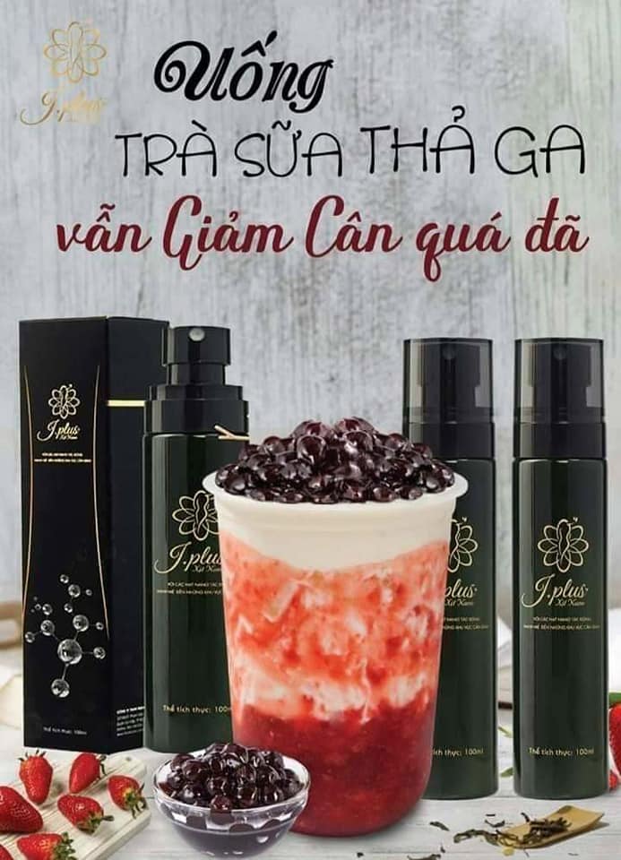 Uống trà sữa thả ga - vẫn giảm cân quá đã với xịt tan mỡ J Plus