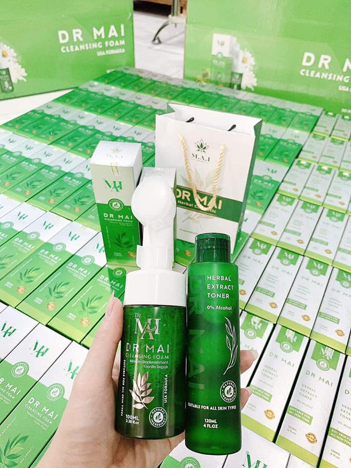 Combo cho da mụn với sản phẩm Dr MAI Combo cho da mụn với sản phẩm Dr MAI