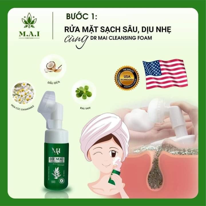 Combo cho da mụn với sản phẩm Dr MAI Combo cho da mụn với sản phẩm Dr MAI