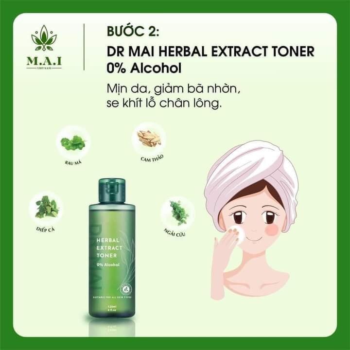 Combo cho da mụn với sản phẩm Dr MAI Combo cho da mụn với sản phẩm Dr MAI