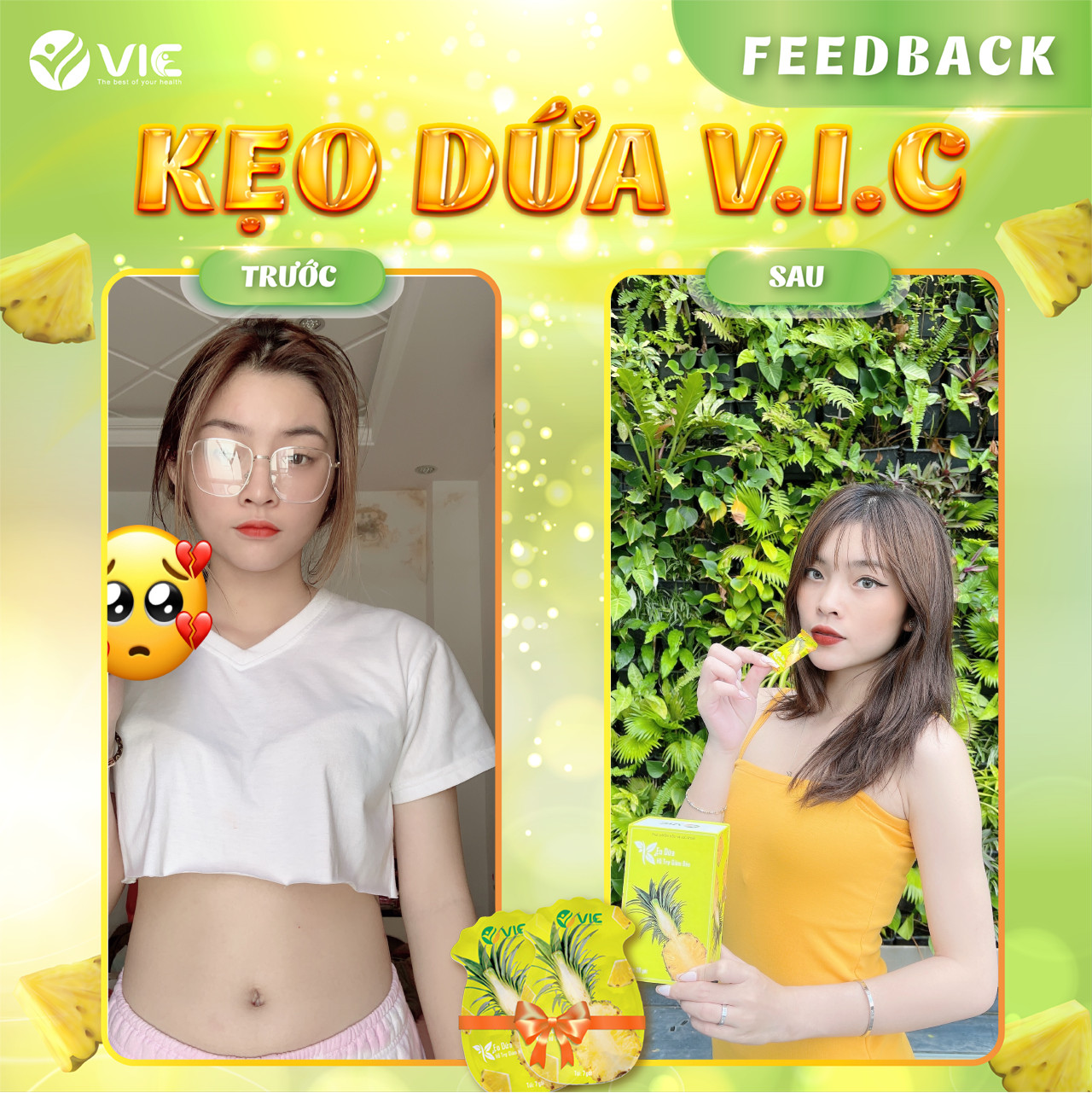 Dáng đẹp - eo thon chuẩn hot girl với "kẹo dứa giảm mỡ" VIC