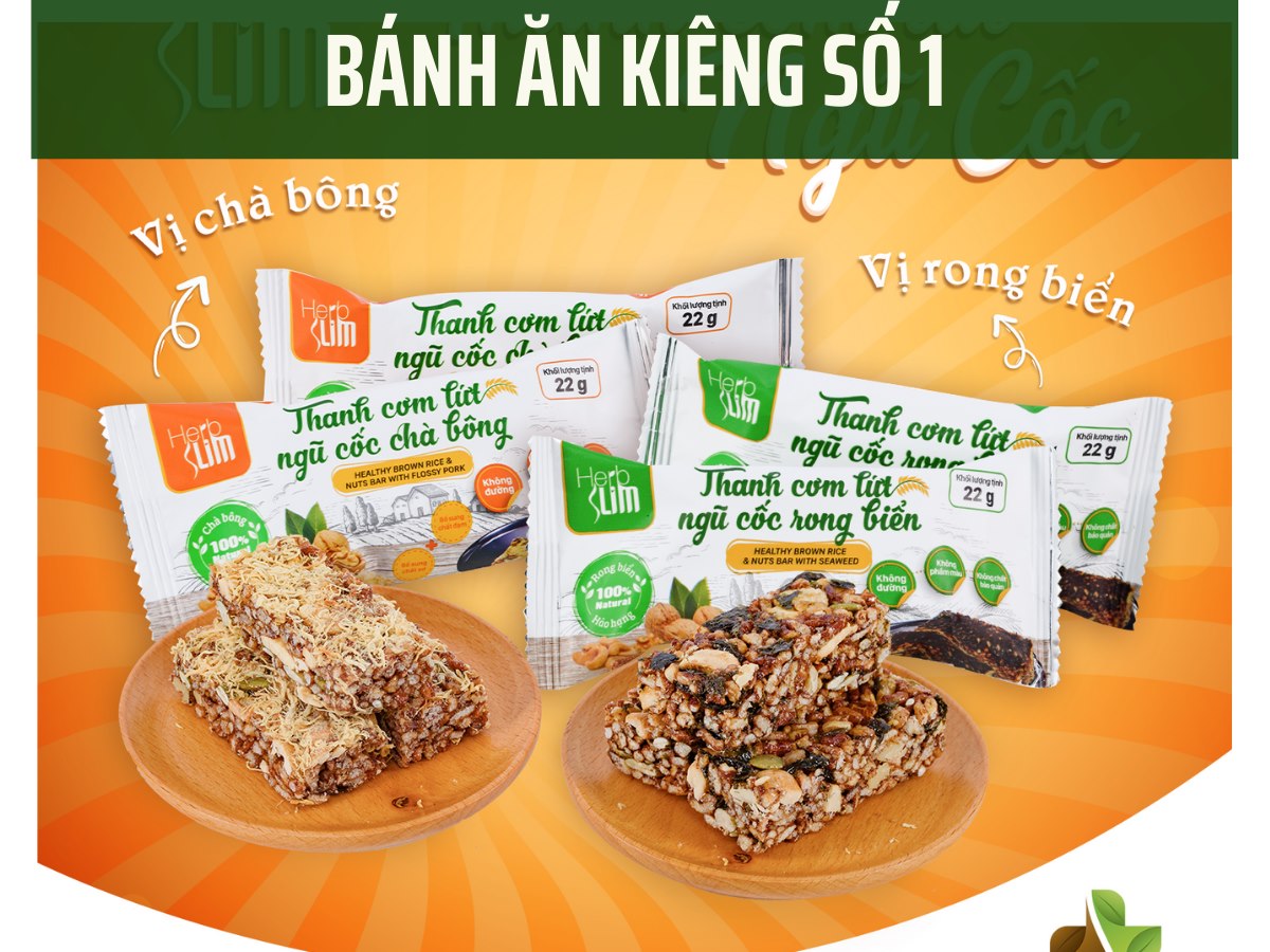 Bánh gạo lứt ngũ cốc Herbslim