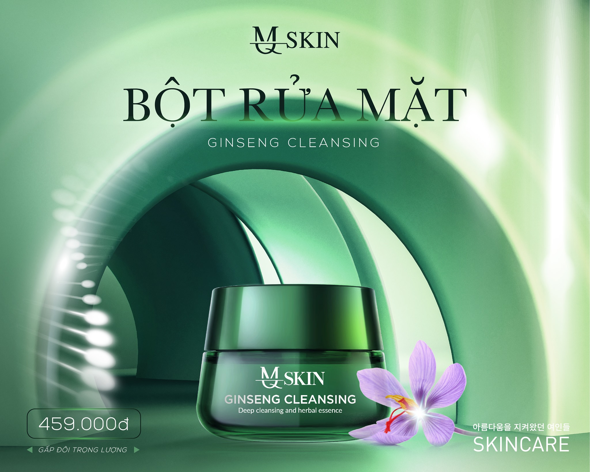 🍀🍀 Bột rửa mặt nhân sâm - nhuỵ hoa nghệ tây cao cấp MQ SKIN🍀🍀
