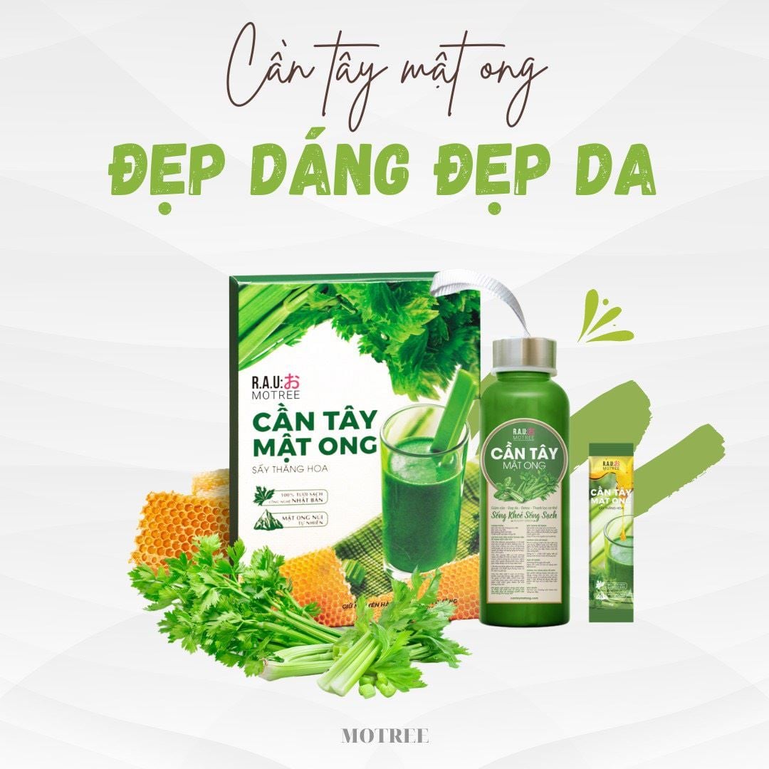 🌿 Detox cơ thể - đẹp da, đẹp dáng với cần tây mật ong motree