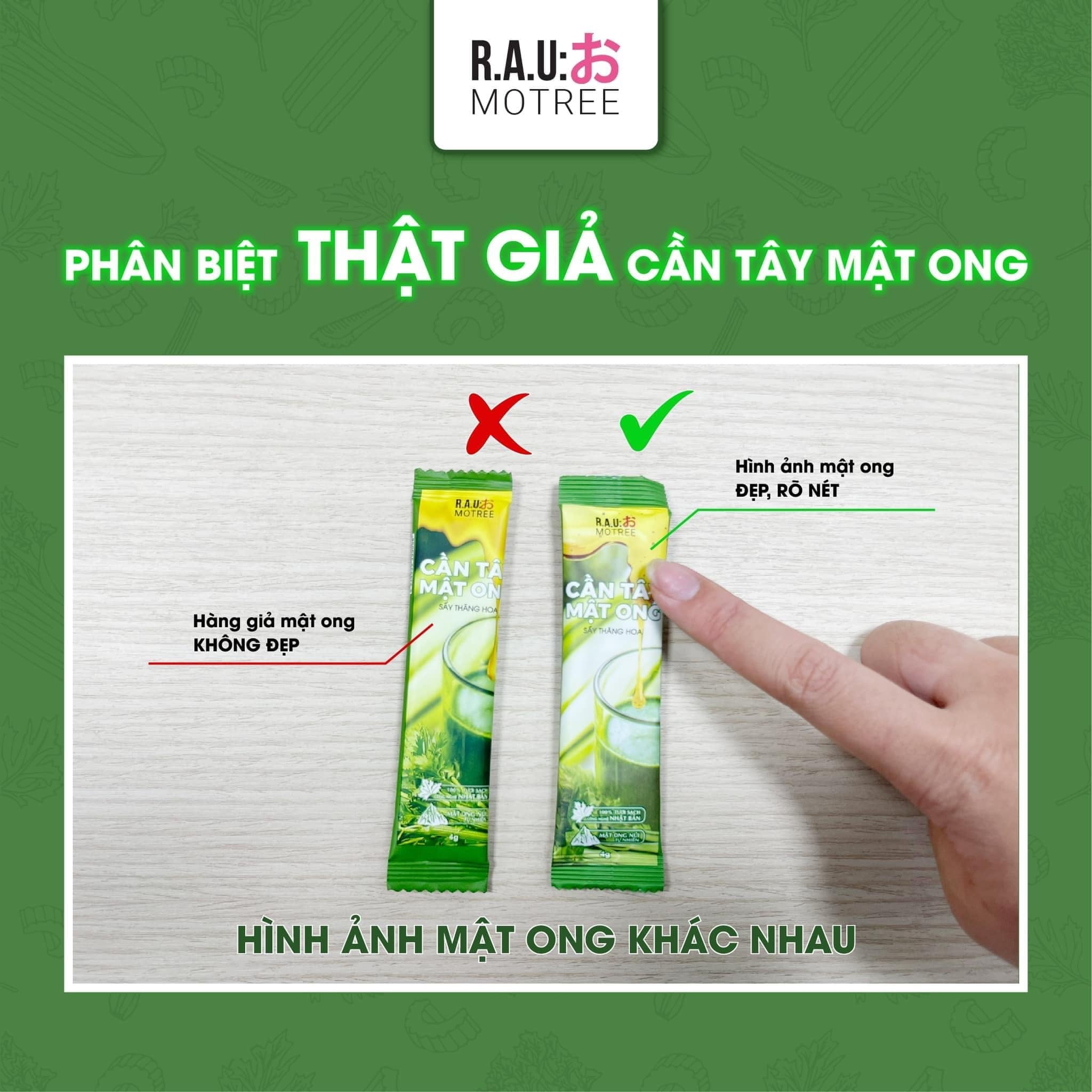 Phân biệt hàng thật giả cần tây mật ong Phân biệt hàng thật giả cần tây mật ong