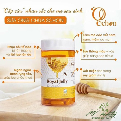 Khoẻ bên trong - đẹp bên ngoài với viên uống sữa ong chúa Royal Jelly Schon Khoẻ bên trong - đẹp bên ngoài với viên uống sữa ong chúa Royal Jelly Schon