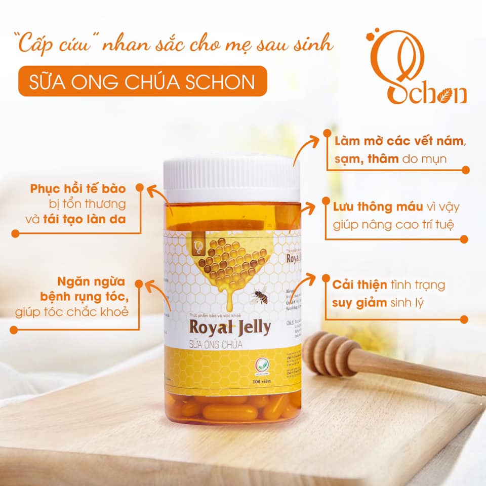 Có viên sữa ong chúa Royal Jelly Schon đừng thờ ơ với nội tiết tố nữ Có viên sữa ong chúa Royal Jelly Schon đừng thờ ơ với nội tiết tố nữ