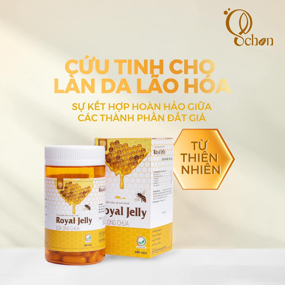 Cứu tinh cho làn da lão hoá viên uống sữa ong chúa Royal Jelly