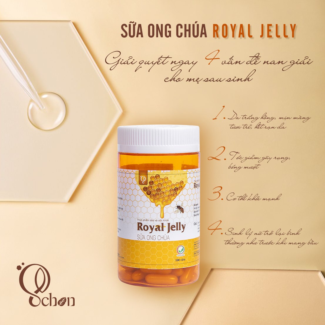 Gìn giữ sắc xuân - đánh bay sạm nám viên sữa ong chúa Royal Jelly Gìn giữ sắc xuân - đánh bay sạm nám viên sữa ong chúa Royal Jelly