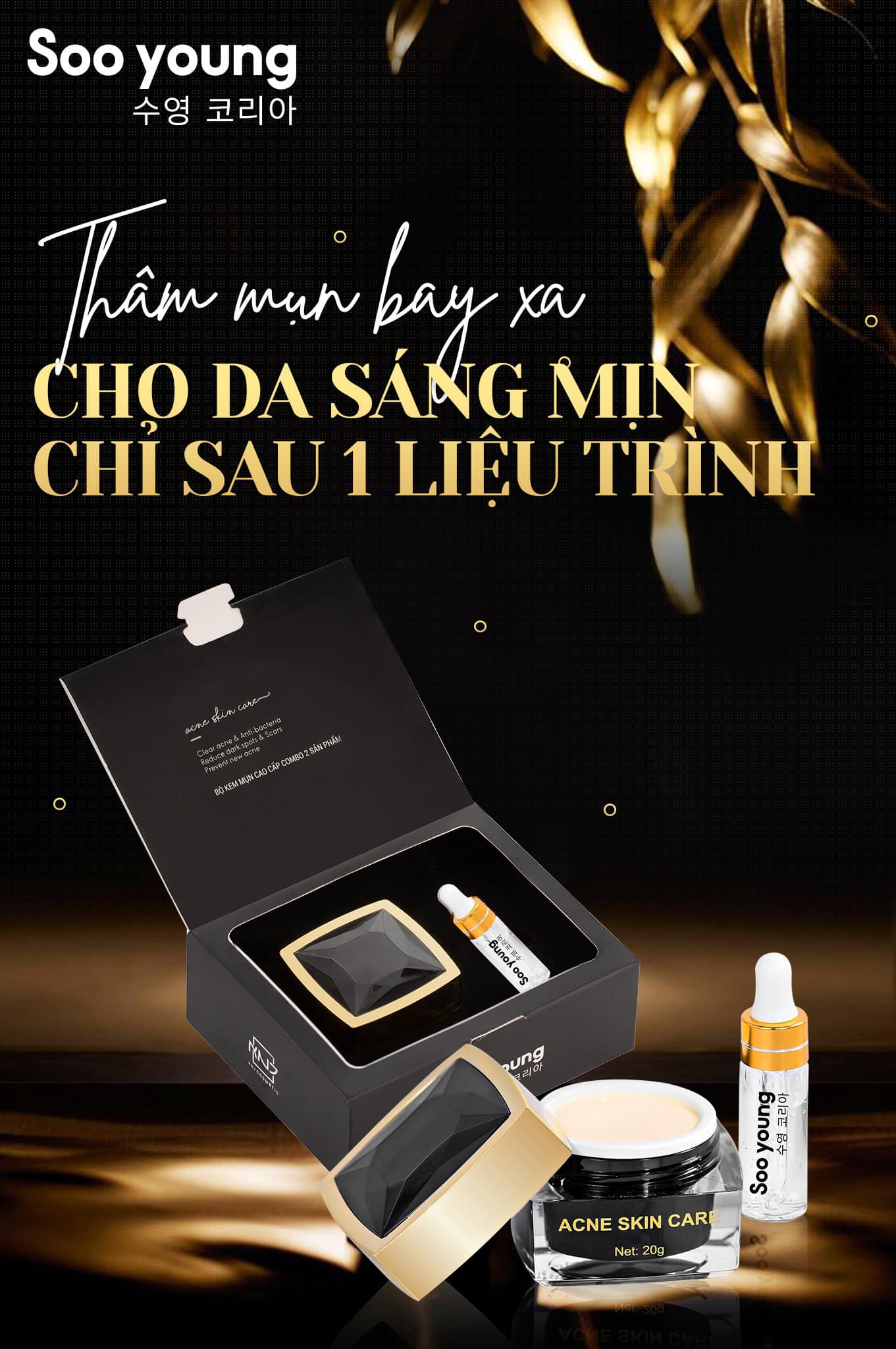 Bạn đang đau đầu vì mớ bồng bông trên mặt đã có combo mụn Soo Young Bạn đang đau đầu vì mớ bồng bông trên mặt đã có combo mụn Soo Young