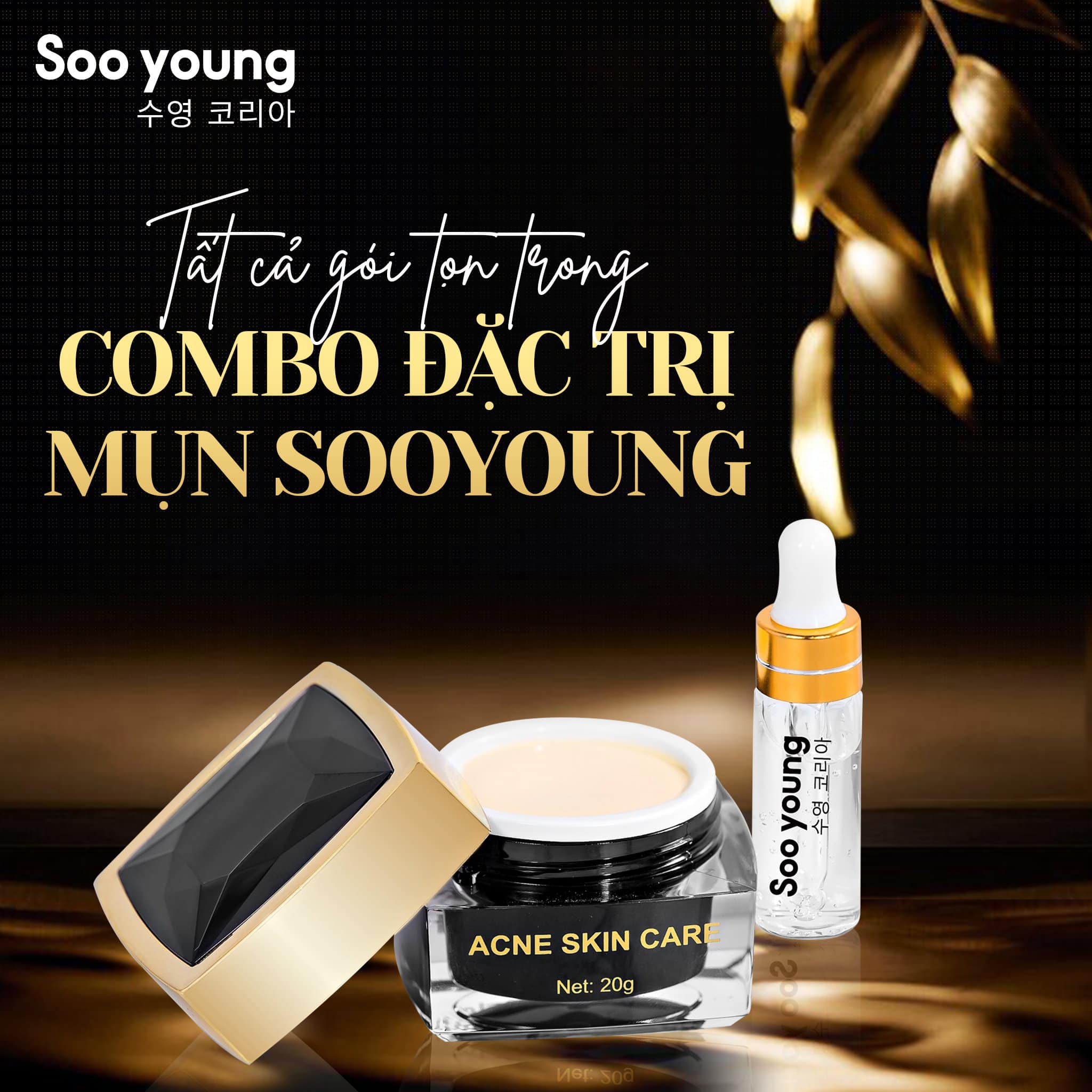 Bạn đang đau đầu vì mớ bồng bông trên mặt đã có combo mụn Soo Young