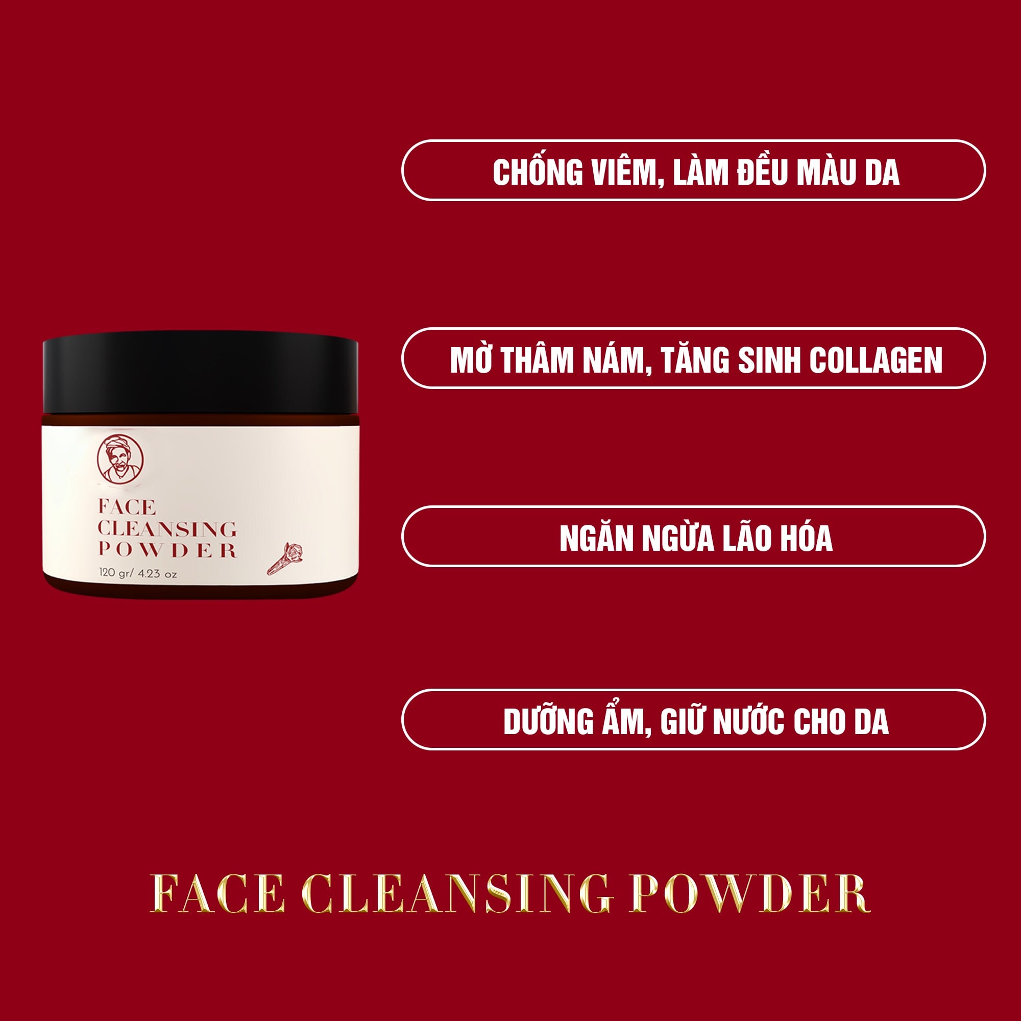 Đinh hương bột Bà Lão - sữa rửa mặt sạch sâu