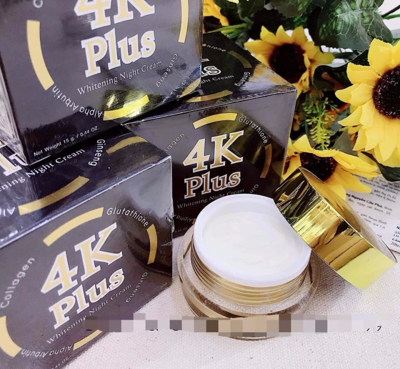 Kem 4k Plus Whitening Night Creams dưỡng trắng da nhanh chóng sau 7 đến 10 ngày sử dụng. Kem 4k Plus Whitening Night Creams dưỡng trắng da nhanh chóng sau 7 đến 10 ngày sử dụng.