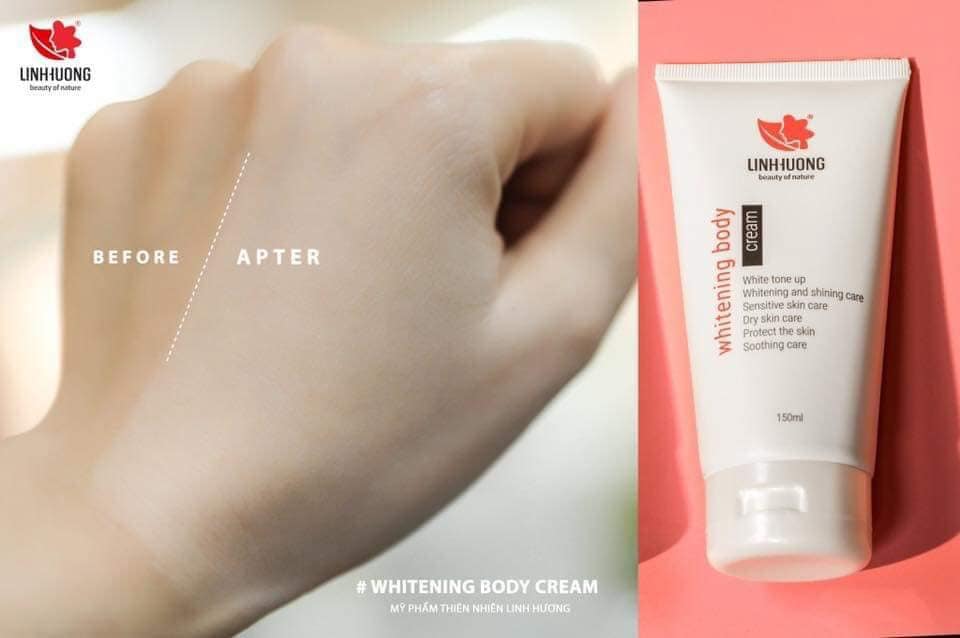 Dưỡng trắng da hoàn hảo với Whitening Body Cream LINH HƯƠNG Dưỡng trắng da hoàn hảo với Whitening Body Cream LINH HƯƠNG