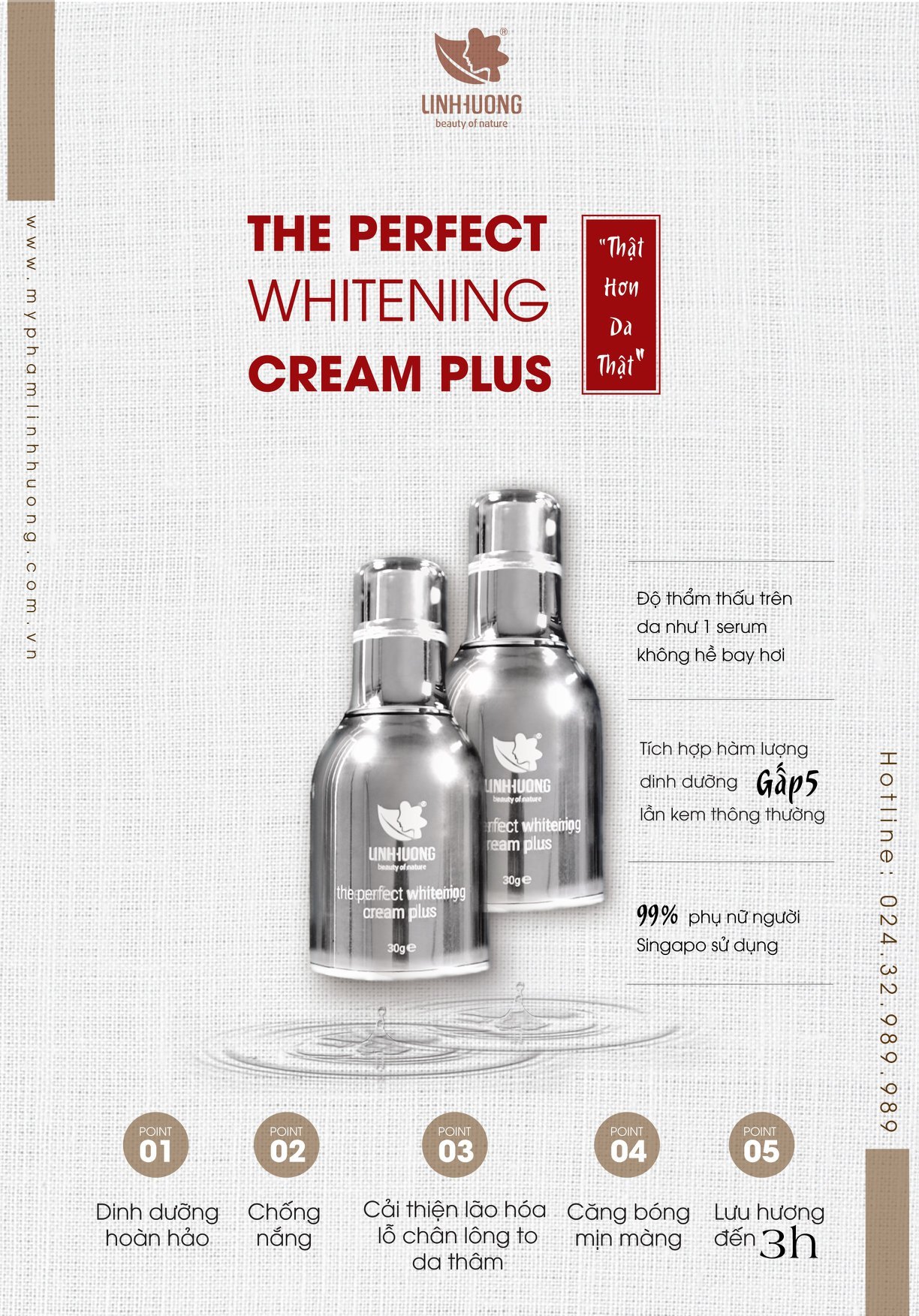 Kem sữa dinh dưỡng - nuôi dưỡng da từ sâu bên trong LINH HƯƠNG