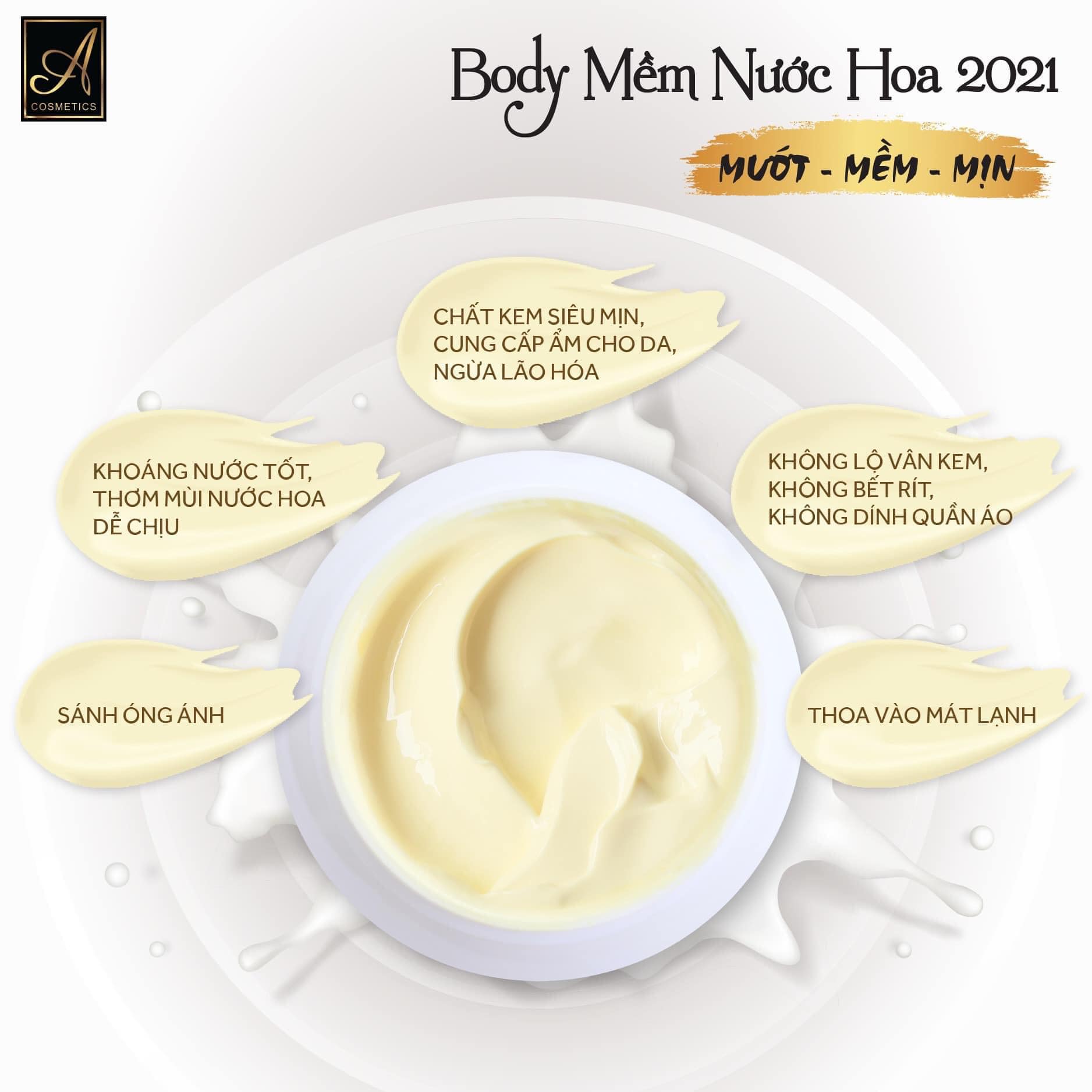 Cảm nhận làn da lý tưởng từ kem body mềm A COSMETICS PHƯƠNG ANH