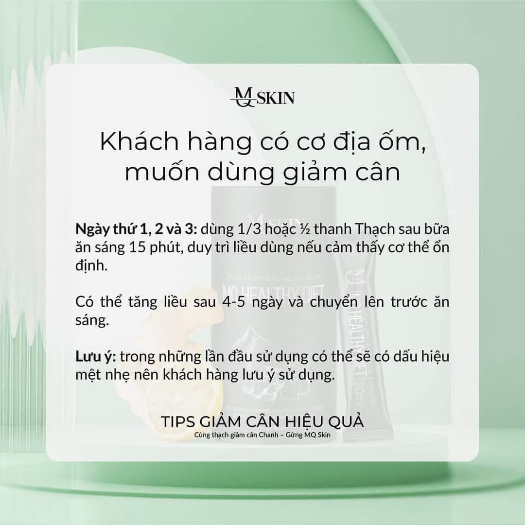 Thạch giảm cân chanh gừng MQ Healthy Diet chính hãng Thạch giảm cân chanh gừng MQ Healthy Diet chính hãng