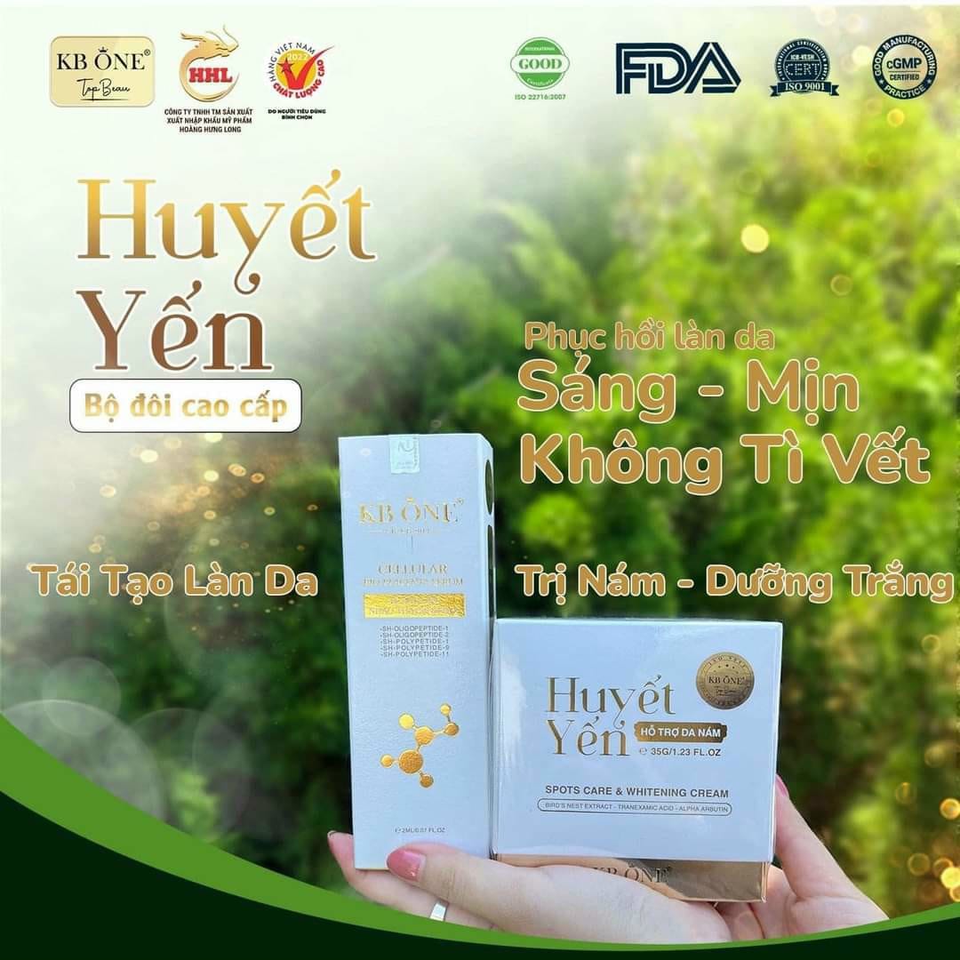 Combo Kem Face Huyết Yến Giảm Nám KB One Combo Kem Face Huyết Yến Giảm Nám KB One