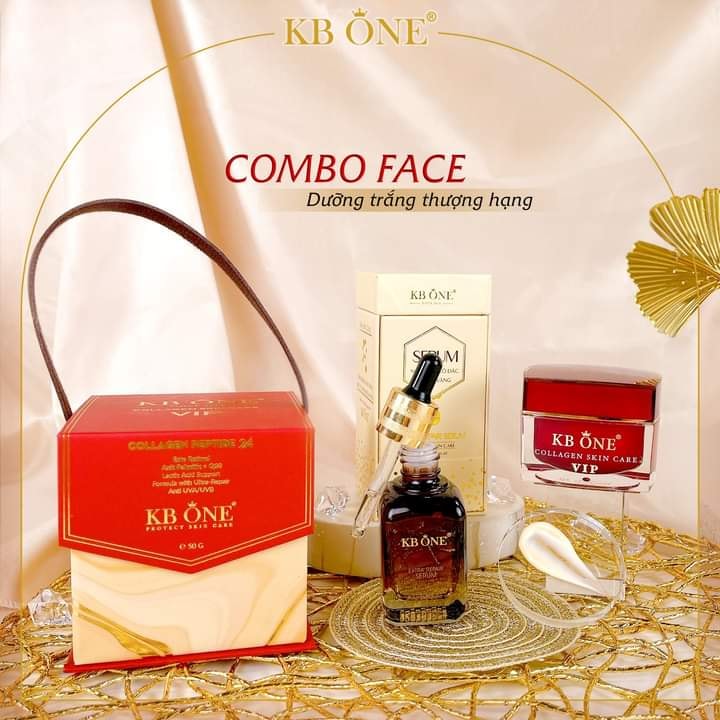 Combo Kem Face Vip Đỏ Lớn Và Serum Kb One dưỡng da khỏe đẹp