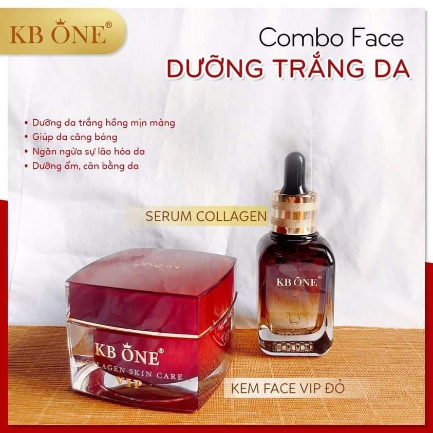 Combo Kem Face Vip Đỏ Lớn Và Serum Kb One dưỡng da khỏe đẹp Combo Kem Face Vip Đỏ Lớn Và Serum Kb One dưỡng da khỏe đẹp