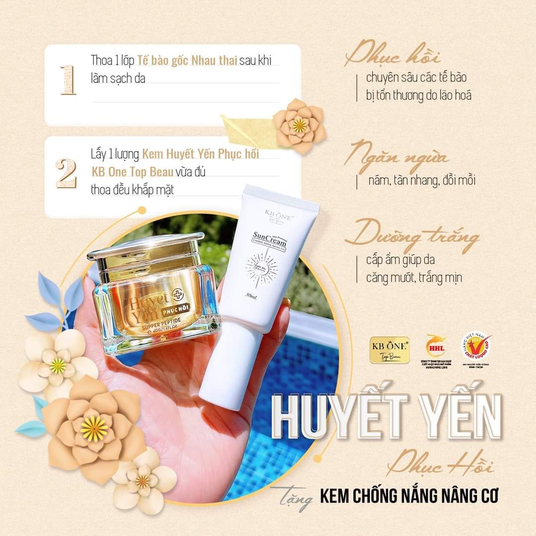 Kem Face Huyết Yến Phục Hồi Da Siêu Đỉnh Từ Nhà Kb One Kem Face Huyết Yến Phục Hồi Da Siêu Đỉnh Từ Nhà Kb One