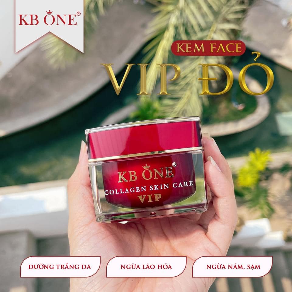 Kem Face Dưỡng Trắng Chống Lão Hóa Vip Đỏ Kb One Kem Face Dưỡng Trắng Chống Lão Hóa Vip Đỏ Kb One